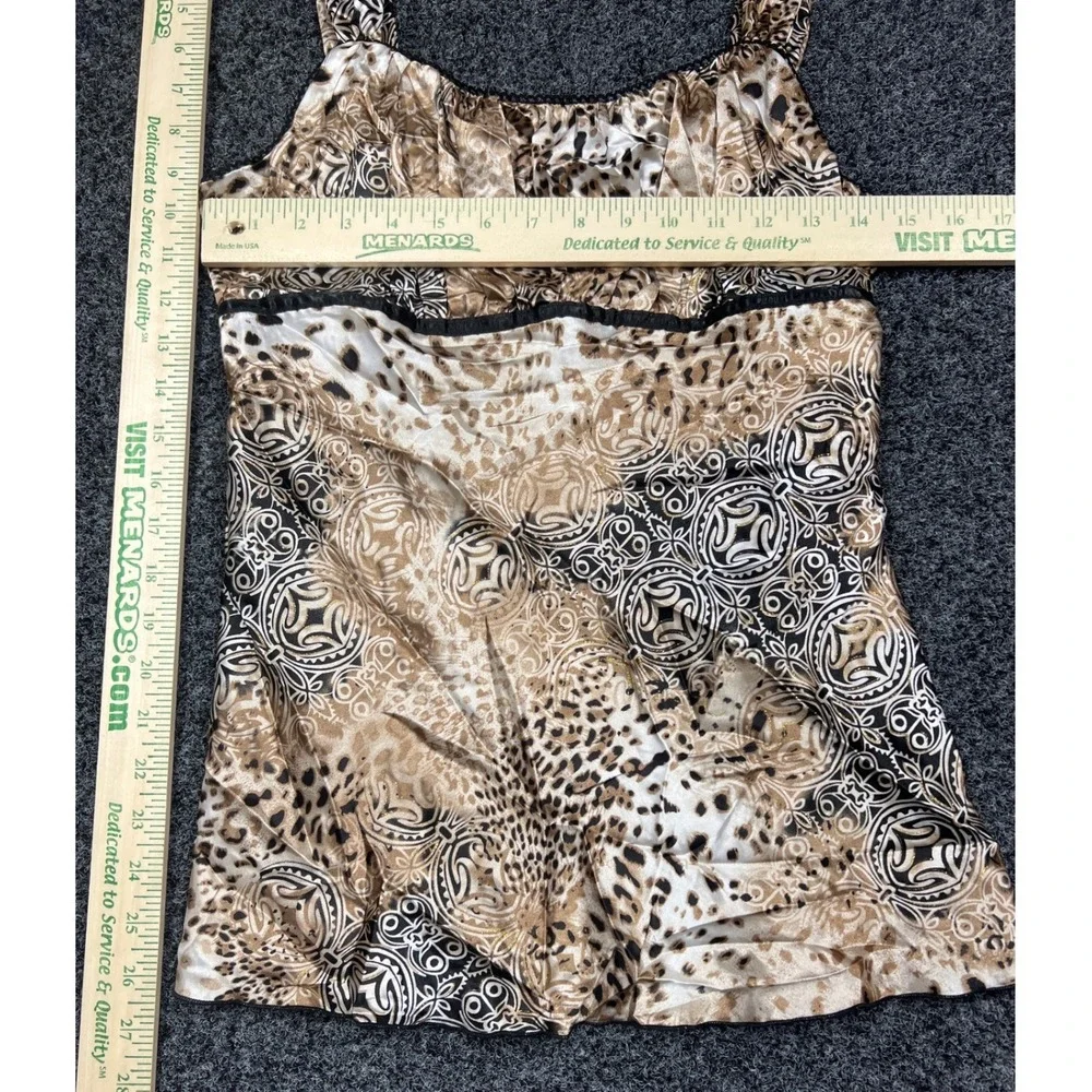 Vintage Iz Byer California Blouse Top Women L Leopard Medallion Boho Y2K - Picture 4 of 5